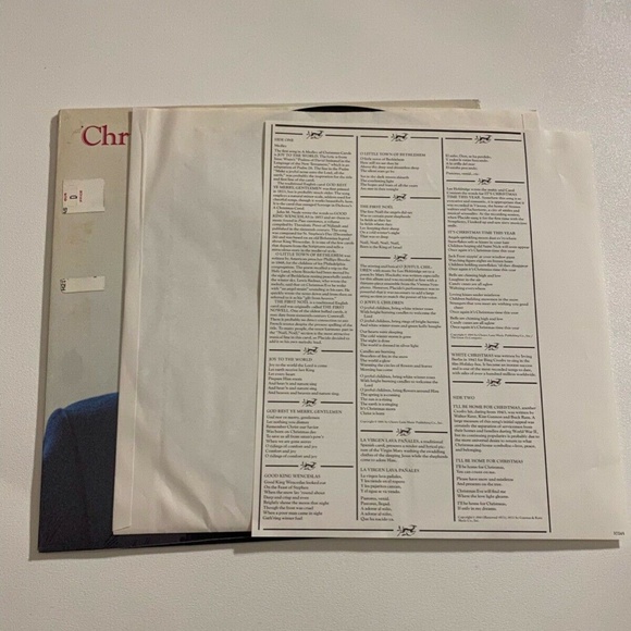 Christmas With Placido Domingo Vienna Symphony Orchestra LP CBS 37245 VG+ Insert - Picture 4 of 8